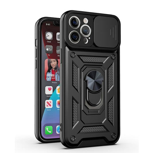 For iPhone 11 Sliding Camera Cover Design TPU+PC Protective Case (Black) - iPhone 11 Cases by buy2fix | Online Shopping UK | buy2fix