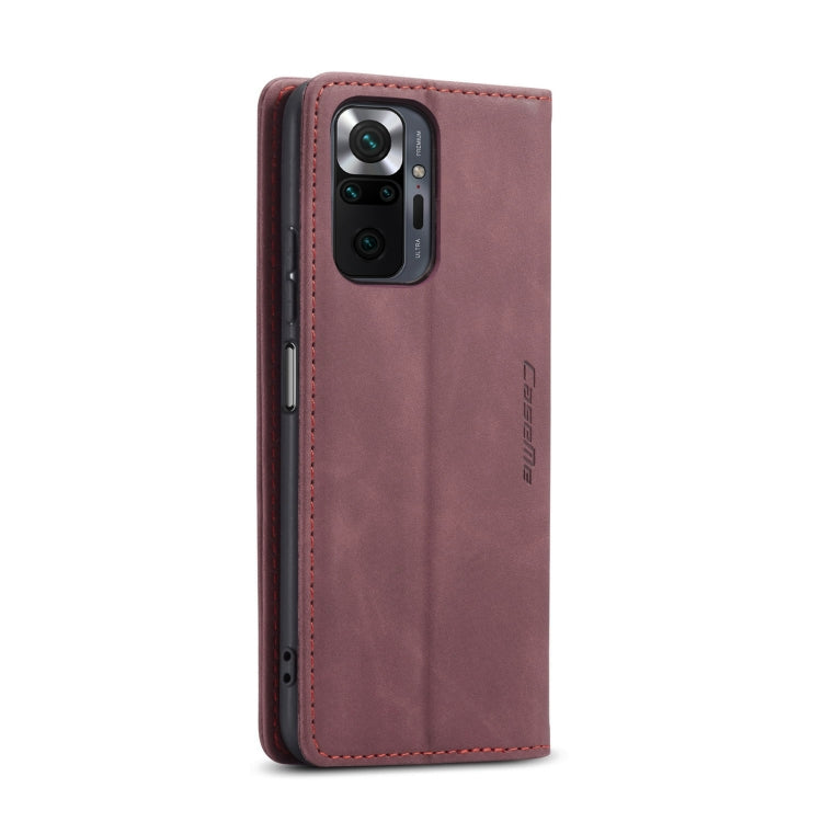 For Xiaomi Redmi Note 10 Pro 4G / Note 10 Pro Max CaseMe 013 Multifunctional Horizontal Flip Leather Case with Holder & Card Slot & Wallet(Wine Red) - Note 10 Pro Cases by CaseMe | Online Shopping UK | buy2fix