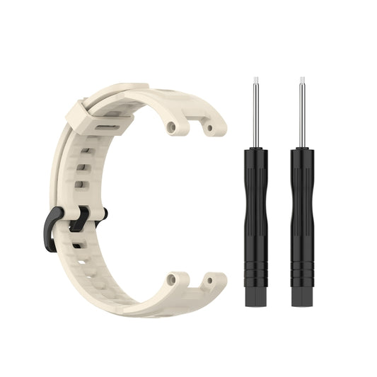 For Amazfit T-Rex Pro / Amazfit T-Rex Silicone Watch Band with Dismantling Tools, One Size(Beige) - Smart Wear by buy2fix | Online Shopping UK | buy2fix