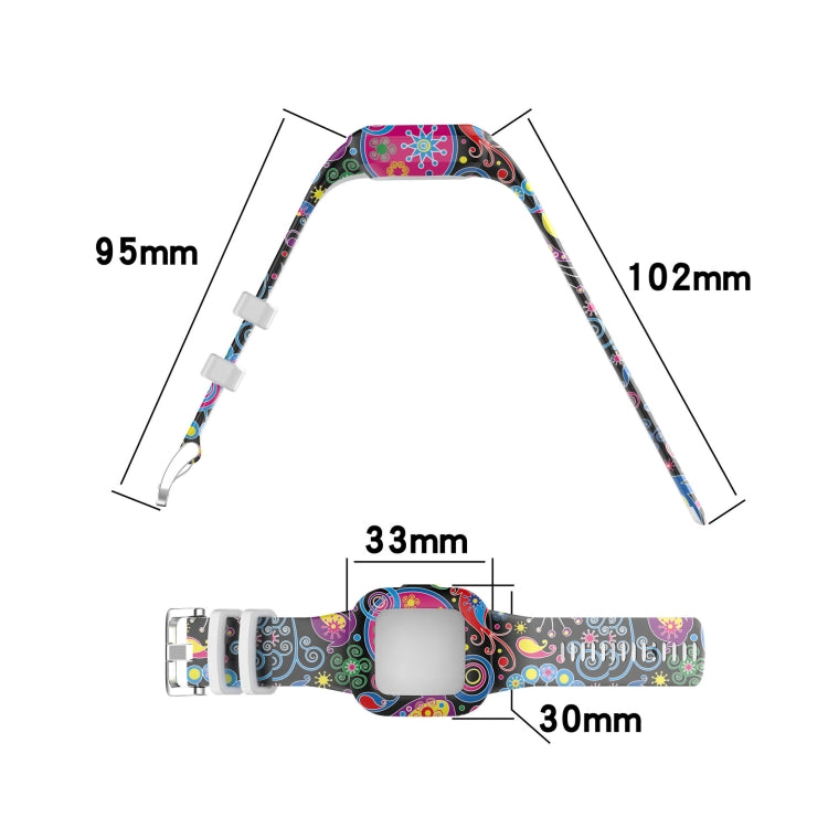 For Garmin Vivofit JR3 Silicone Printing Watch Band(Leopard) - Watch Bands by buy2fix | Online Shopping UK | buy2fix