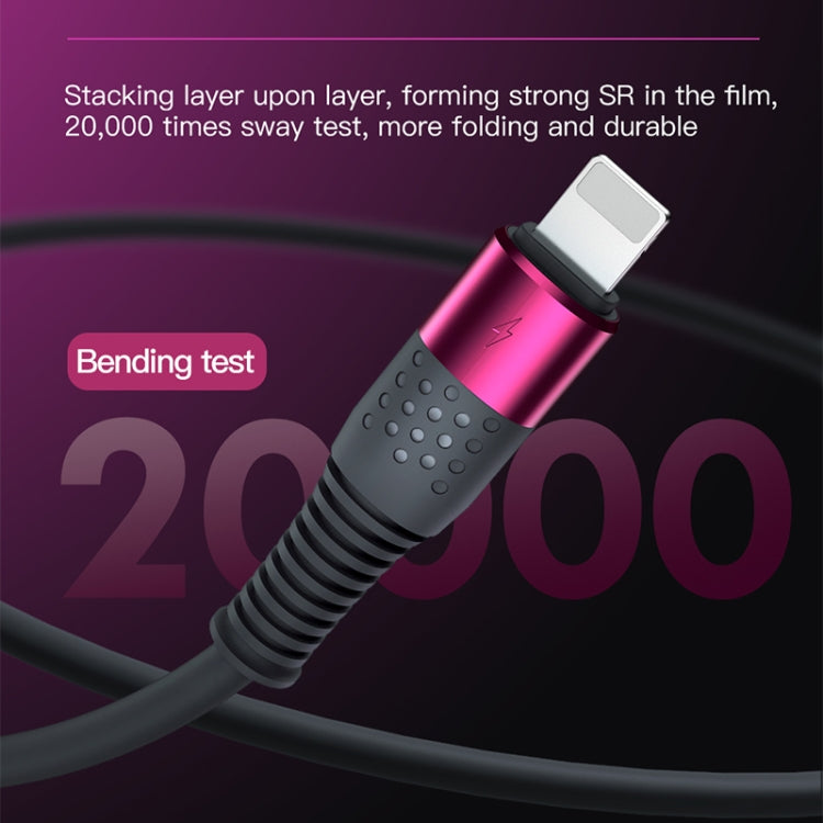 TOTUDESIGN BL-012 Dyson Series 3A USB to 8 Pin Silicone Data Cable for iPhone, iPad, Length: 1.2m(Purple Red) - Normal Style Cable by TOTUDESIGN | Online Shopping UK | buy2fix