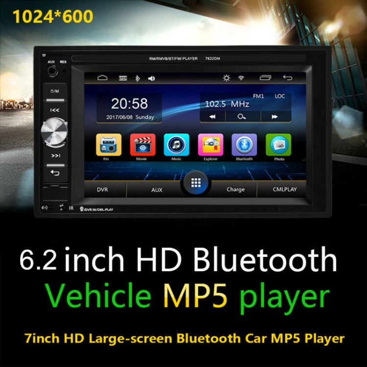 A2115 6.2 inch Car Dual DIN HD MP5 Player Support Bluetooth / FM / Phone Link / TF Card with Remote Control - In Car by buy2fix | Online Shopping UK | buy2fix