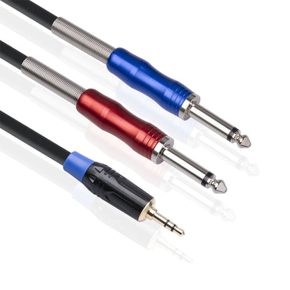 TC195BULS01-50 3.5mm Male to Dual 6.35mm Mono Male Audio Cable, Length:5m - Consumer Electronics by buy2fix | Online Shopping UK | buy2fix
