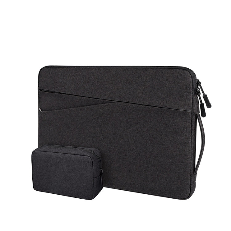 ND01DS Polyester Notebook Laptop Liner Bag with Small Bag, Size:14.1-15.4 inch(Black) - 15 inch by buy2fix | Online Shopping UK | buy2fix