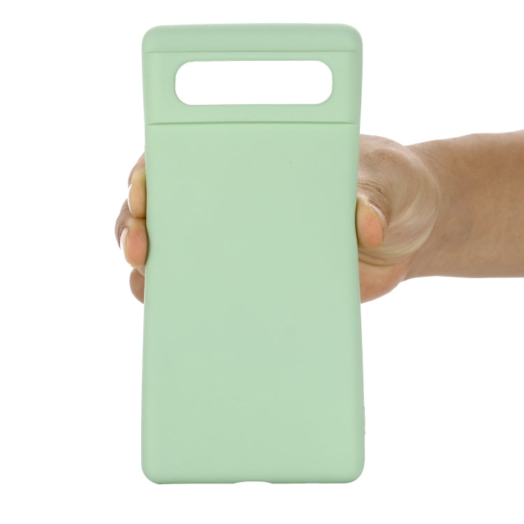 For Google Pixel 6 Pure Color Liquid Silicone Shockproof Full Coverage Case(Green) - Google Cases by buy2fix | Online Shopping UK | buy2fix