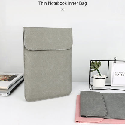 PU02 Ultra-thin Notebook Liner Bag with Small Bag, Size:13.3 inch(Dark Grey) - 13.3 inch by buy2fix | Online Shopping UK | buy2fix