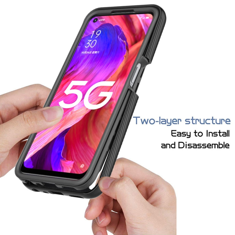 For OPPO A54 5G / A74 5G Starry Sky Solid Color Series Shockproof PC + TPU Case(Purple) - OPPO & vivo Accessories by buy2fix | Online Shopping UK | buy2fix