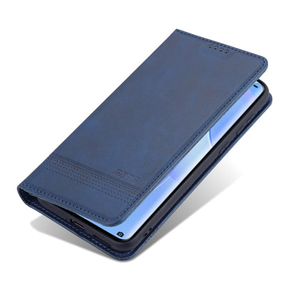 For Huawei P50 Pro AZNS Magnetic Calf Texture Horizontal Flip Leather Case with Card Slots & Holder & Wallet(Dark Blue) - Huawei Cases by AZNS | Online Shopping UK | buy2fix
