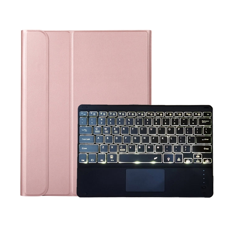 A126-AS For Huawei MatePad Pro 12.6 2021 Sheep Texture Ultra-thin Backlight Bluetooth Keyboard Horizontal Flip Leather Tablet Case with Holder & Touchpad(Rose Gold) - Huawei Keyboard by buy2fix | Online Shopping UK | buy2fix
