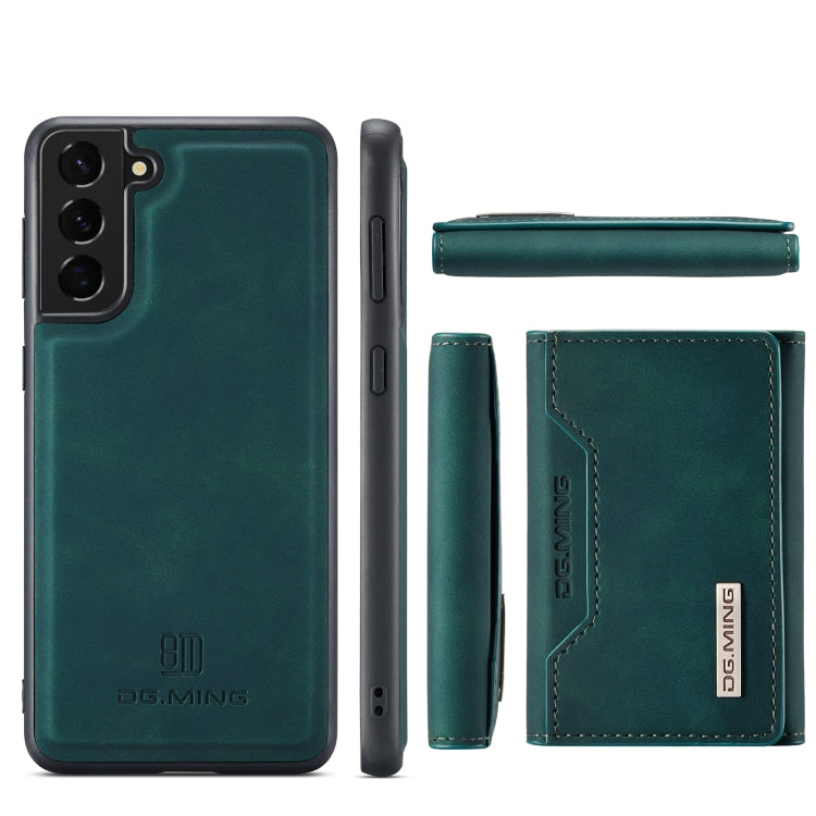 For Samsung Galaxy S21 FE DG.MING M2 Series 3-Fold Multi Card Bag Back Cover Shockproof Case with Wallet & Holder Function(Green) - Galaxy Phone Cases by DG.MING | Online Shopping UK | buy2fix