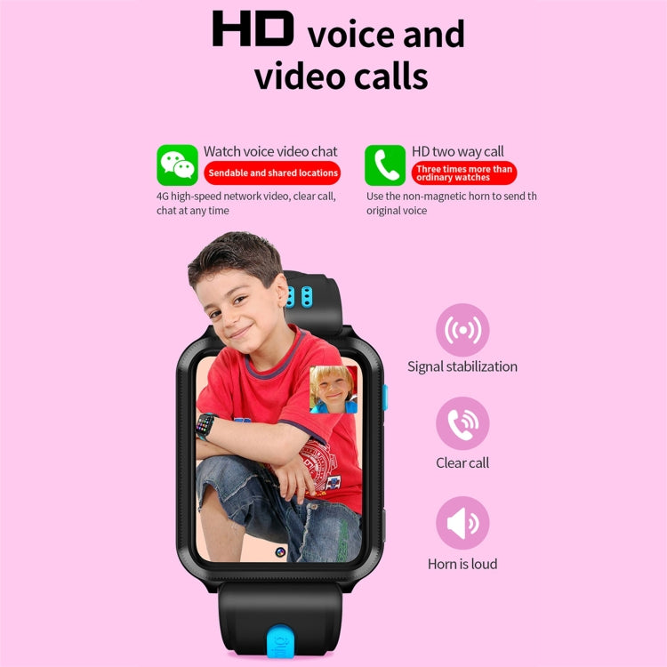 W5 1.54 inch Full-fit Screen Dual Cameras Smart Phone Watch, Support SIM Card / GPS Tracking / Real-time Trajectory / Temperature Monitoring, 1GB+8GB(Silver Pink) - Smart Wear by buy2fix | Online Shopping UK | buy2fix