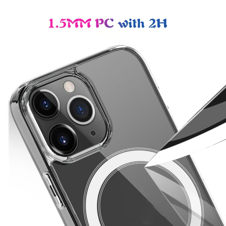 For iPhone 13 Pro Max Magsafe Case Simple Magnetic Ring All-inclusive Clear Crystal Acrylic PC +TPU Shockproof Case (Transparent) - iPhone 13 Pro Max Cases by buy2fix | Online Shopping UK | buy2fix