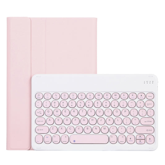 For Lenovo Pad Pro 11.5 inch 2021 TB-J716F / Tab P11 Pro 11.5 inch TB-J706F YAM13 Lambskin Texture Detachable Round Keycap Bluetooth Keyboard Leather Tablet Case with Holder(Pink) - Lenovo Keyboard by buy2fix | Online Shopping UK | buy2fix