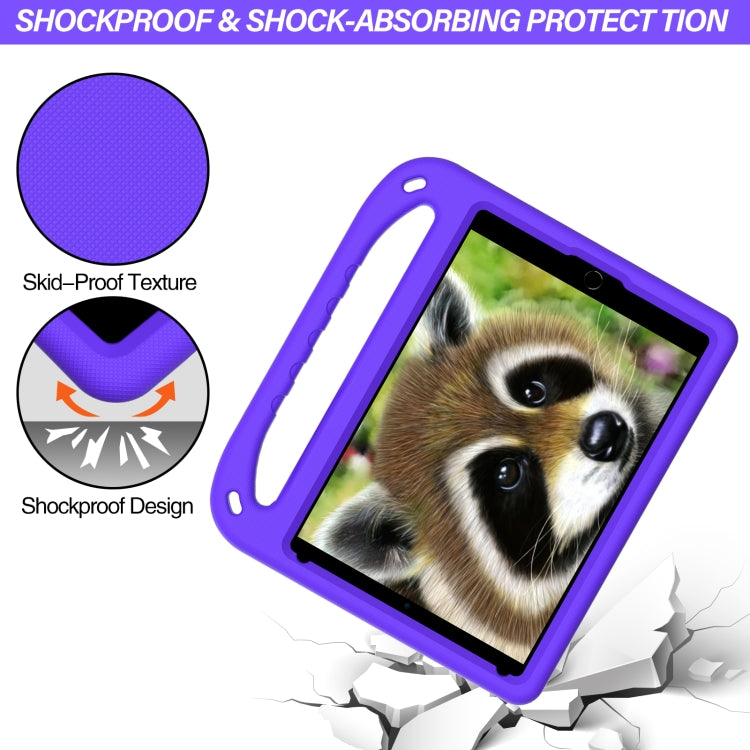 For iPad 10.2 2021 / 2020 / 2019 Handle Portable EVA Shockproof Protective Case with Triangle Holder(Purple) - iPad 10.2 Cases by buy2fix | Online Shopping UK | buy2fix