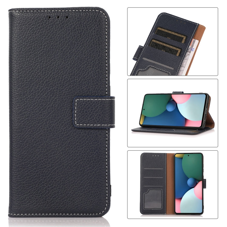 For Nokia G10 Litchi Texture PU + TPU Horizontal Flip Leather Case with Holder & Card Slots & Wallet(Blue) - Nokia Cases by buy2fix | Online Shopping UK | buy2fix