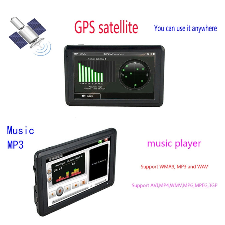 Q5 Car 5 inch HD TFT Touch Screen GPS Navigator Support TF Card / MP3 / FM Transmitter, Specification:Middle East Map - In Car by buy2fix | Online Shopping UK | buy2fix