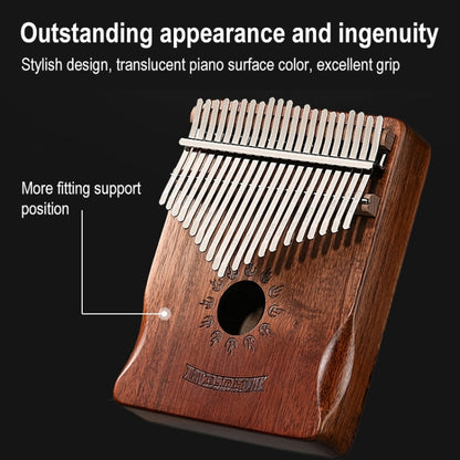 21 Tone Acacia Wood Thumb Piano Kalimba Musical Instruments(Brown-Sun) - Keyboard Instruments by buy2fix | Online Shopping UK | buy2fix