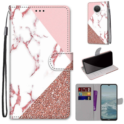 For Nokia G20 / G10 / 6.3 Coloured Drawing Cross Texture Horizontal Flip PU Leather Case with Holder & Card Slots & Wallet & Lanyard(Pink Stone Texture) - Mobile Accessories by buy2fix | Online Shopping UK | buy2fix