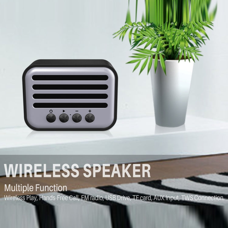 New Rixing NR-102 Mini TWS Bluetooth Speaker(Black) - Mini Speaker by New Rixing | Online Shopping UK | buy2fix