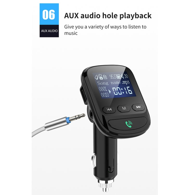 BT06 1.4 inch Car MP3 Player FM Transmitter QC3.0 Quick Charge Support Bluetooth Handsfree / TF Card - In Car by buy2fix | Online Shopping UK | buy2fix