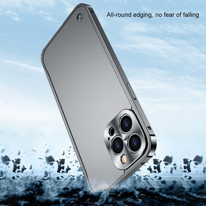 For iPhone 13 Pro Metal Frame Frosted PC Shockproof Phone Case (Silver) - Apple Accessories by buy2fix | Online Shopping UK | buy2fix