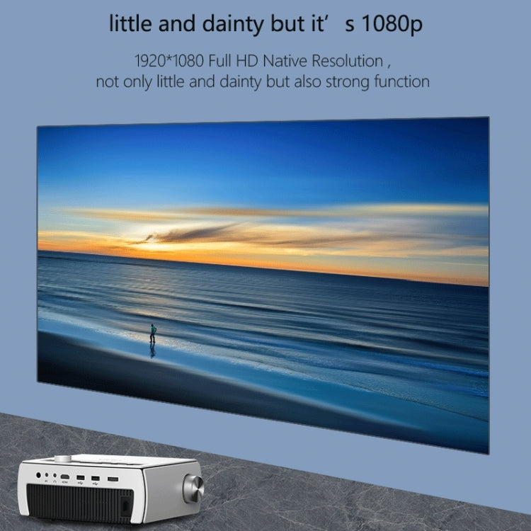 YG430 Android Version 1920x1080 2500 Lumens Portable Home Theater LCD HD Projector, Plug Type:EU Plug(Silver) - Consumer Electronics by buy2fix | Online Shopping UK | buy2fix