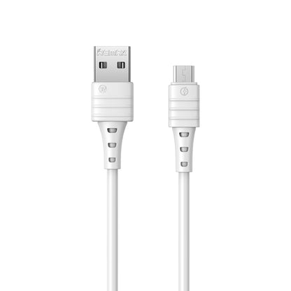 REMAX RC-179m  2.4A Micro USB High Elastic TPE Fast Charging Data Cable, Length: 1m(White) - Micro USB Cable by REMAX | Online Shopping UK | buy2fix