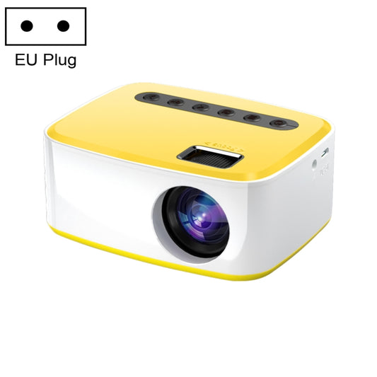 T20 320x240 400 Lumens Portable Home Theater LED HD Digital Projector, Same Screen Version, EU Plug(White Yellow) - Consumer Electronics by buy2fix | Online Shopping UK | buy2fix