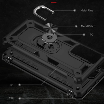 For Xiaomi Redmi Note 11 5G Shockproof TPU + PC Phone Case with 360 Degree Rotating Holder(Black) - Xiaomi Accessories by buy2fix | Online Shopping UK | buy2fix