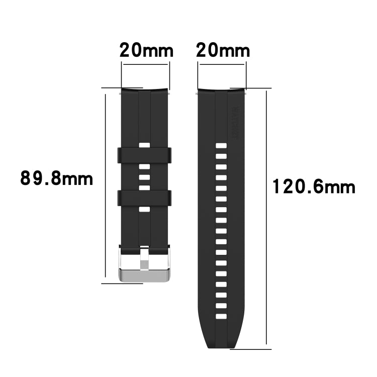 For Huawei Watch GT 3 42mm 20mm Silicone Silver Buckle Watch Band(Quicksand Pink) - Smart Wear by buy2fix | Online Shopping UK | buy2fix