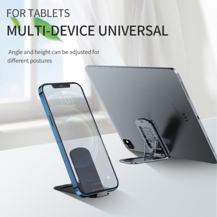 Aluminum Alloy Folding Phone Holder(Black) - Desktop Holder by buy2fix | Online Shopping UK | buy2fix