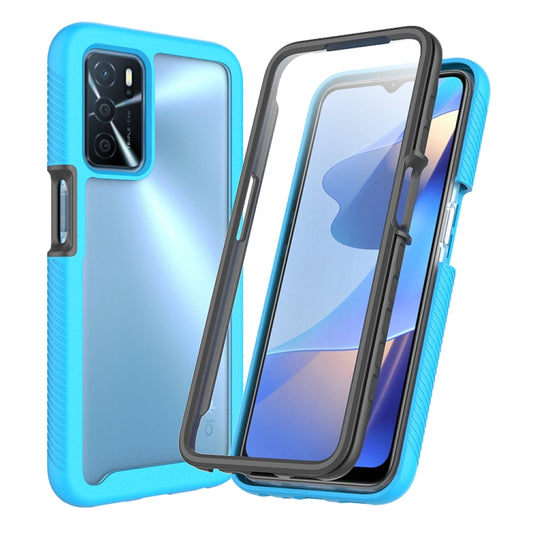 For OPPO A16 Starry Sky PC + TPU Phone Case with PET Film(Sky Blue) - OPPO Cases by buy2fix | Online Shopping UK | buy2fix