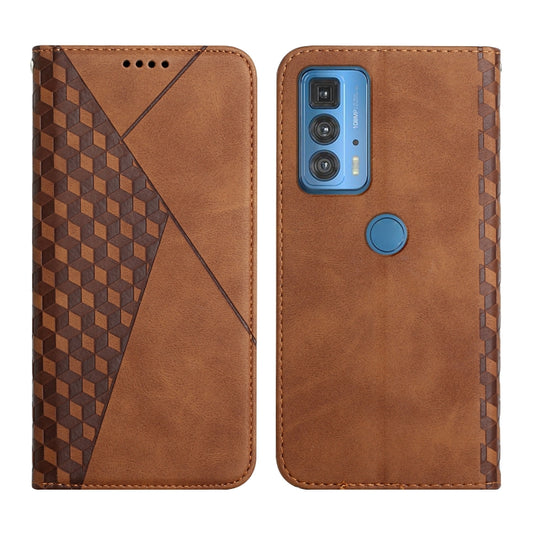 For Motorola Edge 20 Pro Skin Feel Magnetic Leather Phone Case(Brown) - Motorola Cases by buy2fix | Online Shopping UK | buy2fix
