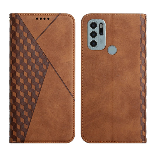 For Motorola Moto G60S Skin Feel Magnetic Leather Phone Case(Brown) - Motorola Cases by buy2fix | Online Shopping UK | buy2fix
