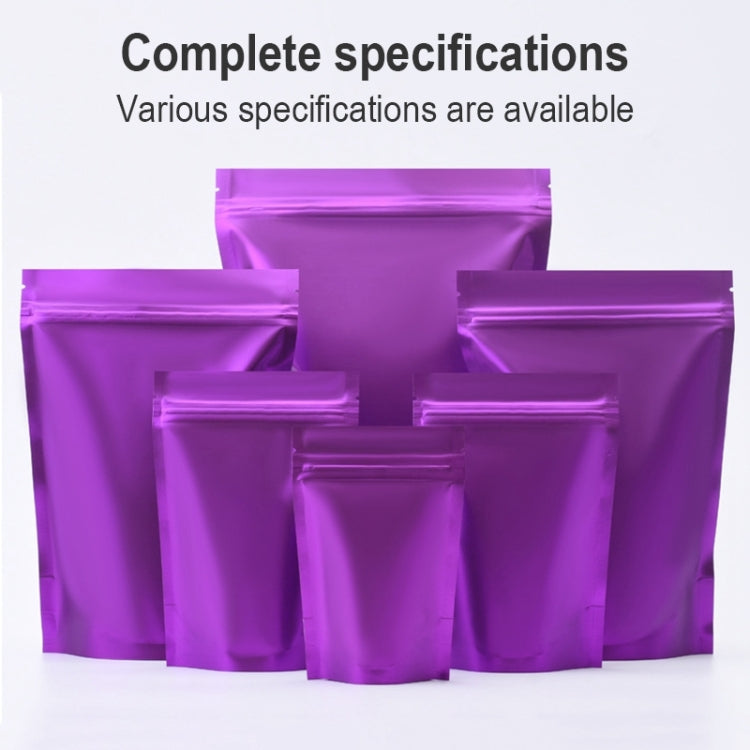 100 PCS/Set Matte Aluminum Foil Snack Stand-up Pouch, Size:10x15+3cm(Purple) - Preservation Supplies by buy2fix | Online Shopping UK | buy2fix