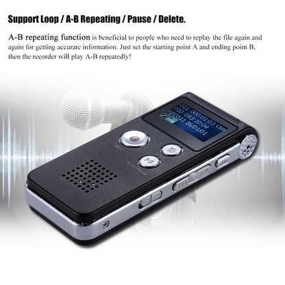SK-012 32GB USB Dictaphone Digital Audio Voice Recorder with WAV MP3 Player VAR Function(Black) - Consumer Electronics by buy2fix | Online Shopping UK | buy2fix