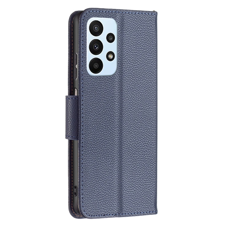 For Samsung Galaxy A23 5G Litchi Texture Pure Color Leather Phone Case(Dark Blue) - Samsung Accessories by buy2fix | Online Shopping UK | buy2fix