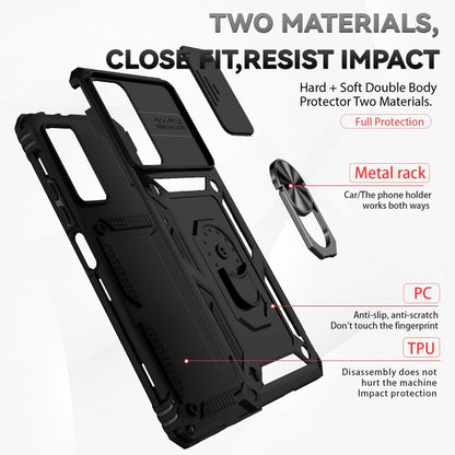 For Xiaomi Redmi Note 11 Pro Global Sliding Camshield Holder Phone Case(Black) - Redmi Note 11 Pro Case by buy2fix | Online Shopping UK | buy2fix