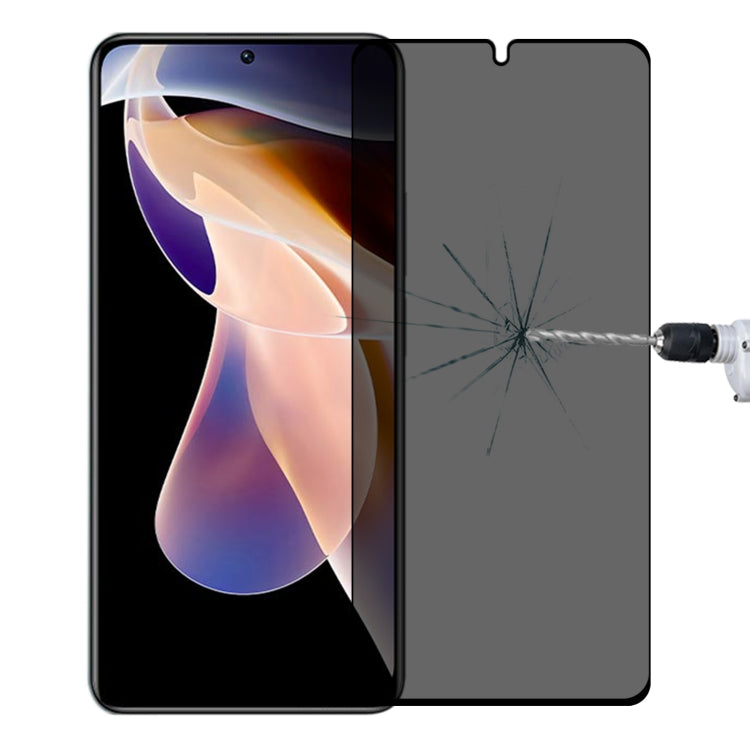 Full Cover Anti-peeping Tempered Glass Film For Xiaomi Redmi Note 11 Pro+ 5G -  by buy2fix | Online Shopping UK | buy2fix