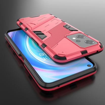 For OnePlus Nord CE 2 Lite 5G/Realme 9 Pro Punk Armor 2 in 1 Shockproof Phone Case with Invisible Holder(Light Red) - OnePlus Cases by buy2fix | Online Shopping UK | buy2fix