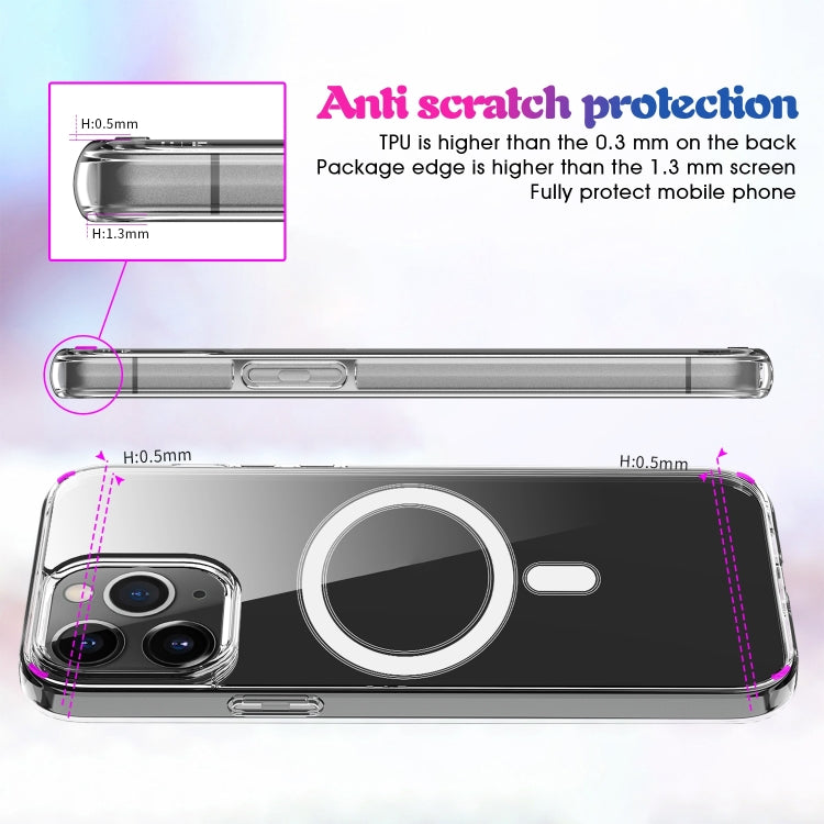 For iPhone 14 Magsafe Clear Acrylic PC +TPU Phone Case (Transparent) - iPhone 14 Cases by buy2fix | Online Shopping UK | buy2fix