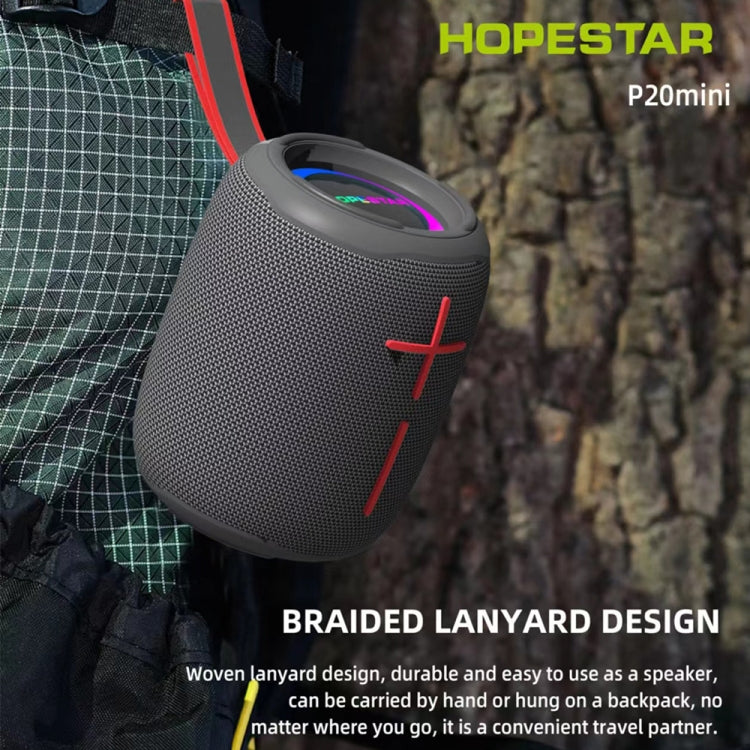 HOPESTAR P20 mini Waterproof Wireless Bluetooth Speaker(Grey) - Mini Speaker by HOPESTAR | Online Shopping UK | buy2fix