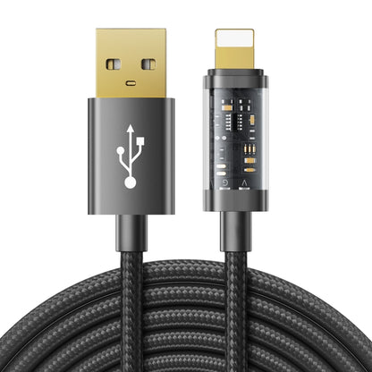 JOYROOM S-UL012A20 USB-A to 8 Pin 2.4A Sync Data Cable, Cable Length:2m(Black) - Normal Style Cable by JOYROOM | Online Shopping UK | buy2fix