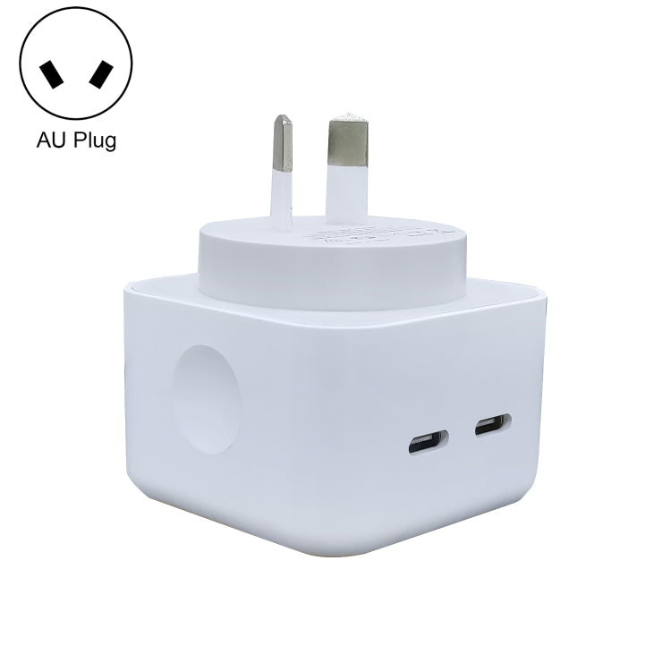 40W Dual PD USB-C / Type-C Charger for iPhone / iPad Series, AU Plug - Apple Accessories by buy2fix | Online Shopping UK | buy2fix