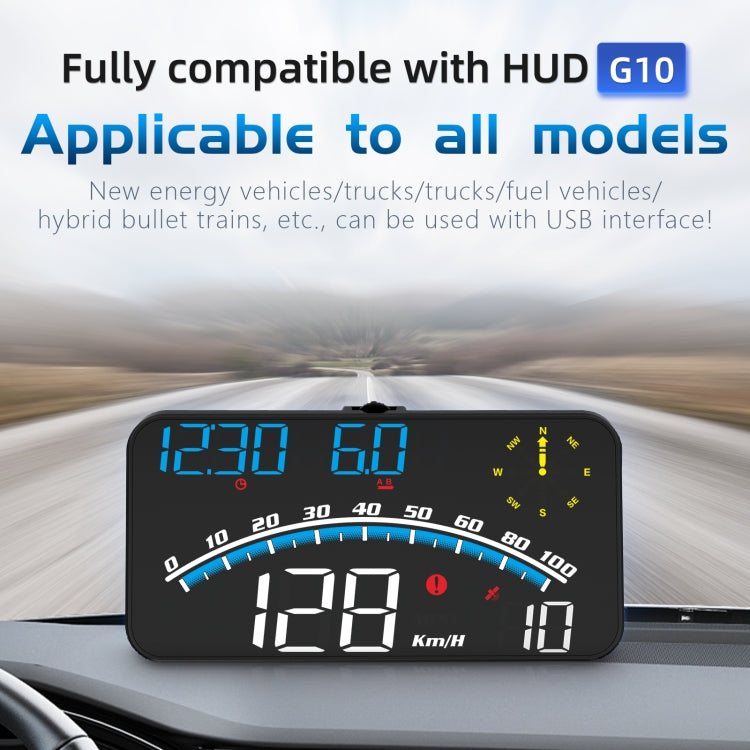 G10 5.5 inch Car HUD GPS Head Up Display Speedometer Odometer LED Windscreen Projector - In Car by buy2fix | Online Shopping UK | buy2fix