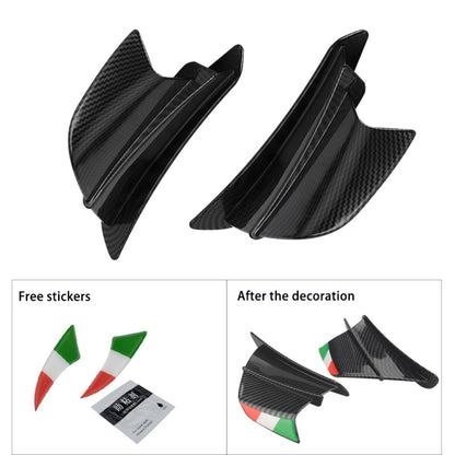 Motorcycle Winglet Aerodynamic Wing Kit Spoiler, Style:Matte Carbon - In Car by buy2fix | Online Shopping UK | buy2fix