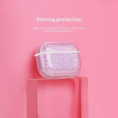 NIILLKIN Anti-fall PU + TPU Shining Protection Glitter Case for AirPods Pro(White) - For AirPods Pro by NILLKIN | Online Shopping UK | buy2fix