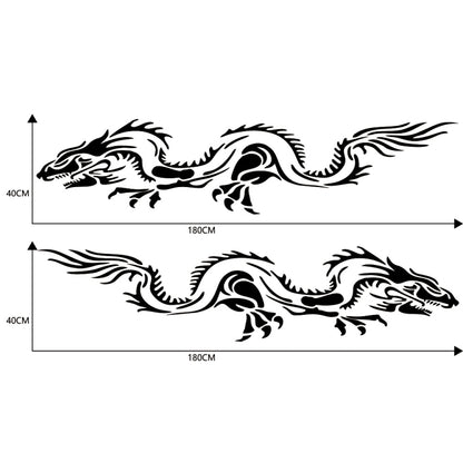 2 PCS/Set D-418 Dragon Totem Tribe Pattern Car Modified Decorative Sticker(Black) - In Car by buy2fix | Online Shopping UK | buy2fix