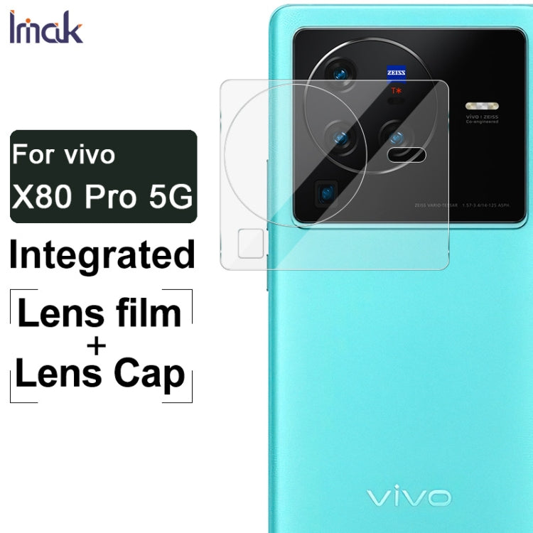 For vivo X80 Pro 5G imak Integrated Rear Camera Lens Tempered Glass Film with Lens Cap - OPPO & vivo Accessories by imak | Online Shopping UK | buy2fix