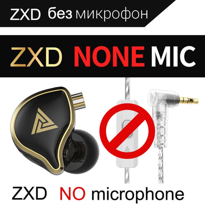 QKZ ZXD Sports In-ear Dynamic Wired HIFI Bass Stereo Sound Earphone, Style:without Mic(Black) - In Ear Wired Earphone by QKZ | Online Shopping UK | buy2fix